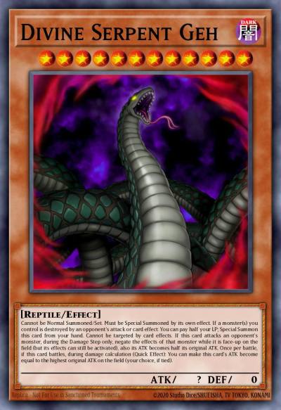 Divine Serpent Geh Common CYHO-EN092 Cybernetic Horizon Yugioh card