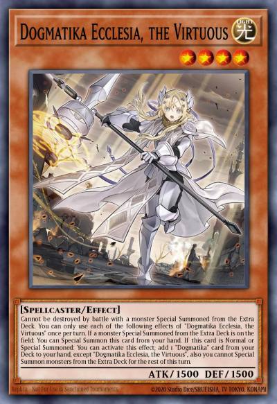 Dogmatika Ecclesia the Virtuous Prismatic Secret Rare MP21-EN101 2021 Tin of Ancient Battles Yugioh card
