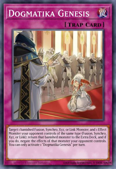 Dogmatika Genesis Ultra Rare MP22-EN039 2022 Tin of the Pharaohs Gods Yugioh card