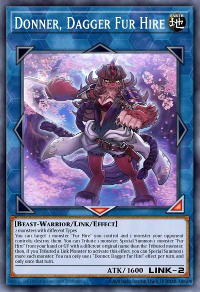 Donner Dagger Fur Hire Rare MP23-EN192 25th Anniversary Tin Dueling Heroes Mega Pack Yugioh card