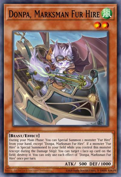 Donpa Marksman Fur Hire Common MP19-EN244 2019 Gold Sarcophagus Tin Mega Pack Yugioh card