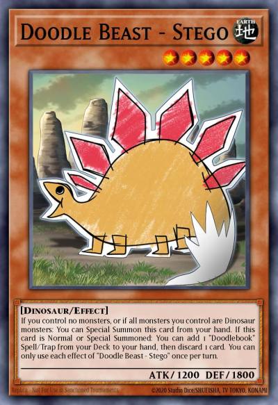 Doodle Beast - Stego Secret Rare BLCR-EN032 Battles of Legend Crystal Revenge Yugioh card