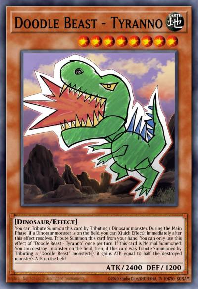 Doodle Beast - Tyranno Secret Rare BLCR-EN033 Battles of Legend Crystal Revenge Yugioh card