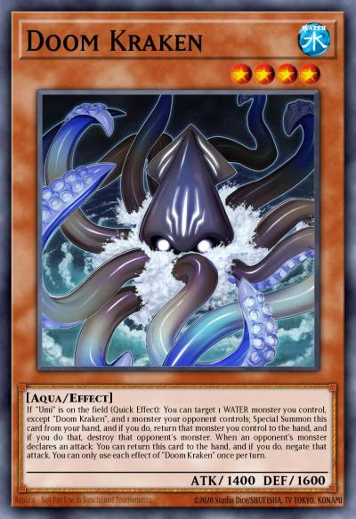 Doom Kraken Super Rare LED9-EN018 Legendary Duelists Duels From the Deep Yugioh card