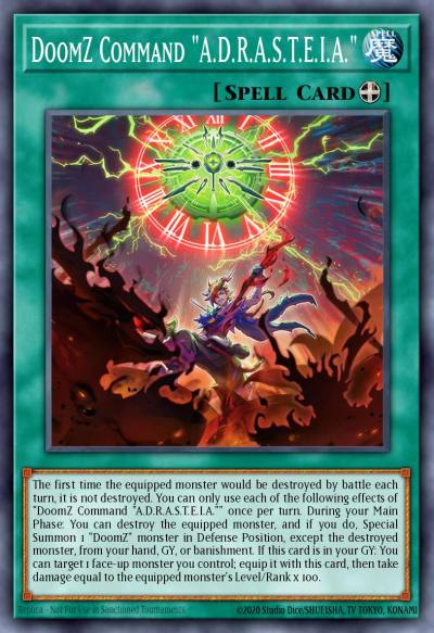 DoomZ Command "A.D.R.A.S.T.E.I.A." Common BLZD-EN058 Blazing Dominion Yugioh card