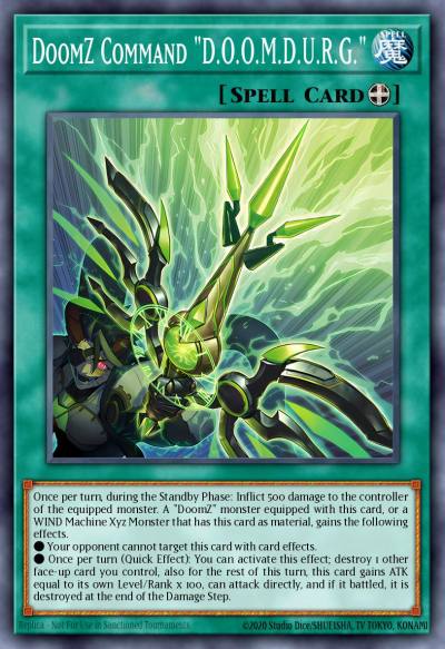 DoomZ Command DOOMDURG Super Rare DOOD-EN058 Doom of Dimensions Yugioh card