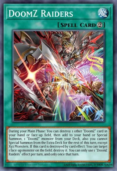 DoomZ Raiders Super Rare DOOD-EN057 Doom of Dimensions Yugioh card