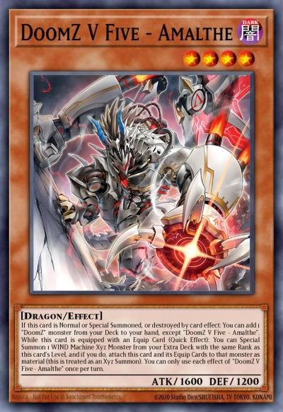 DoomZ V Five - Amalthe Starlight Rare DOOD-EN009 Doom of Dimensions Yugioh card