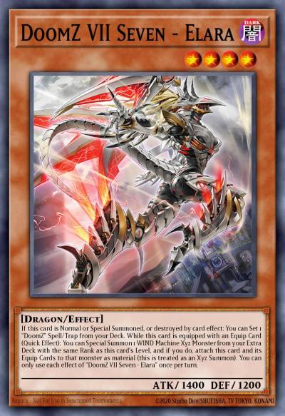 DoomZ VII Seven - Elara Super Rare DOOD-EN010 Doom of Dimensions Yugioh card
