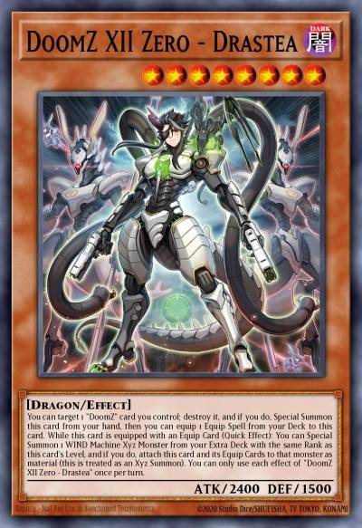 DoomZ XII Zero - Drastea Secret Rare DOOD-EN008 Doom of Dimensions Yugioh card