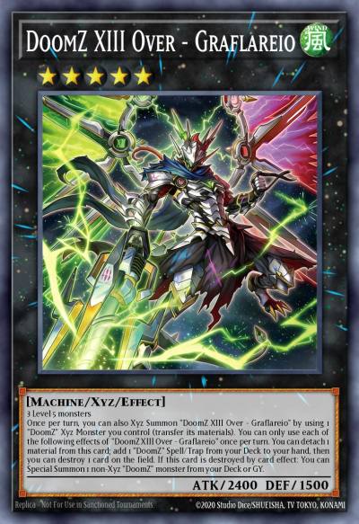 DoomZ XIII Over - Graflareio Starlight Rare BLZD-EN045 Blazing Dominion Yugioh card