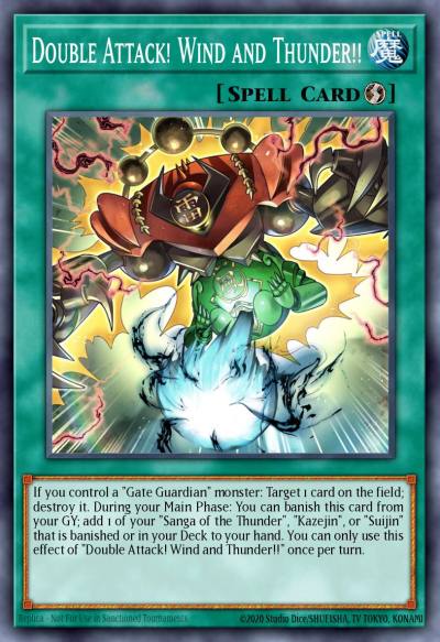 Double Attack Wind and Thunder Rare MAZE-EN008 Maze of Memories Yugioh card