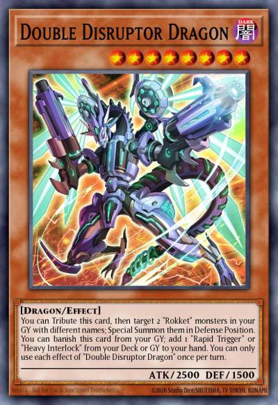 Double Disruptor Dragon Super Rare BODE-EN002 Burst of Destiny Yugioh card