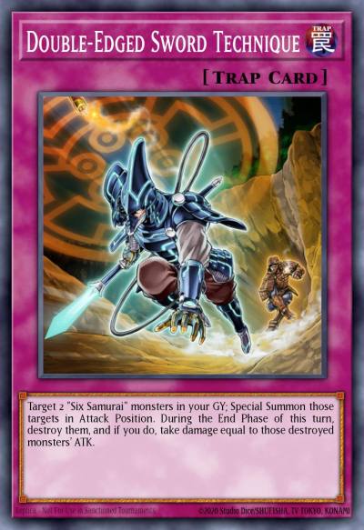 Double-Edged Sword Technique Common GLAS-EN074 Gladiators Assault Yugioh card