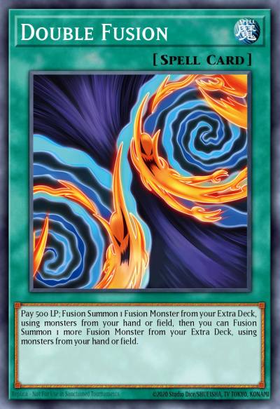 Double Fusion Super Rare DOOD-EN100 Doom of Dimensions Yugioh card