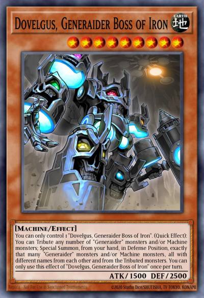 Dovelgus Generaider Boss of Iron Secret Rare MYFI-EN029 Mystic Fighters Yugioh card