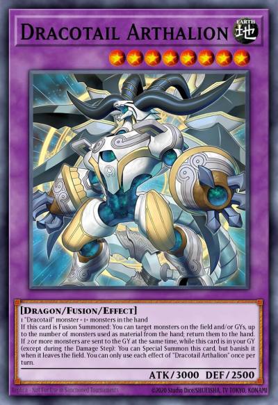 Dracotail Arthalion Collector's Rare JUSH-EN006 Justice Hunters Yugioh card