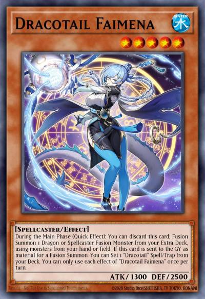 Dracotail Faimena Collector's Rare JUSH-EN002 Justice Hunters Yugioh card