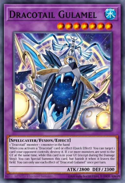 Dracotail Gulamel Rare JUSH-EN007 Justice Hunters Yugioh card