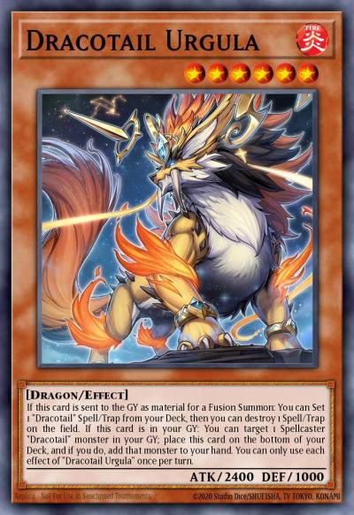 Dracotail Urgula Rare JUSH-EN004 Justice Hunters Yugioh card
