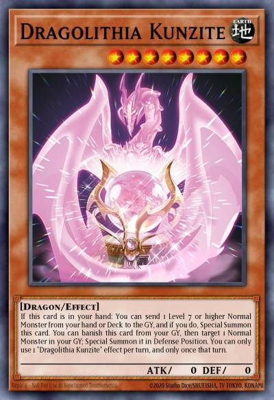 Dragolithia Kunzite Super Rare ALIN-EN100 Alliance Insight Yugioh card