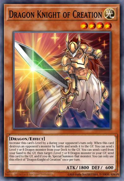 Dragon Knight of Creation Super Rare SR02-EN002 Rise of the True Dragons Structure Deck Yugioh card