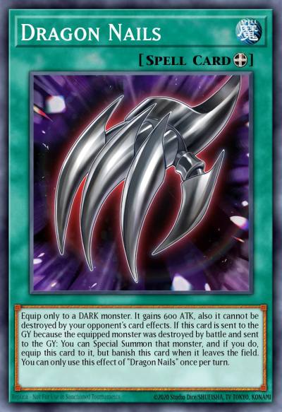Dragon Nails Ultra Rare BLCR-EN003 Battles of Legend Crystal Revenge Yugioh card