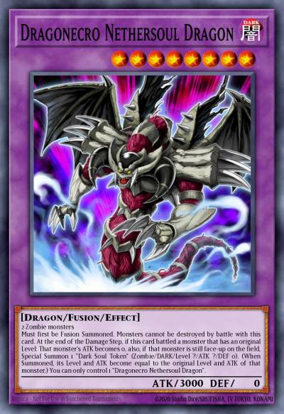 Dragonecro Nethersoul Dragon Ultra Rare BLHR-EN066 Battles of Legend Heros Revenge Yugioh card