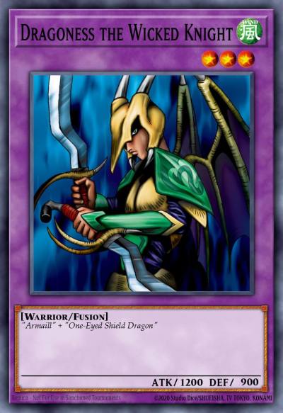 Dragoness the Wicked Knight Rare LOB-086 Legend of Blue Eyes White Dragon Yugioh card