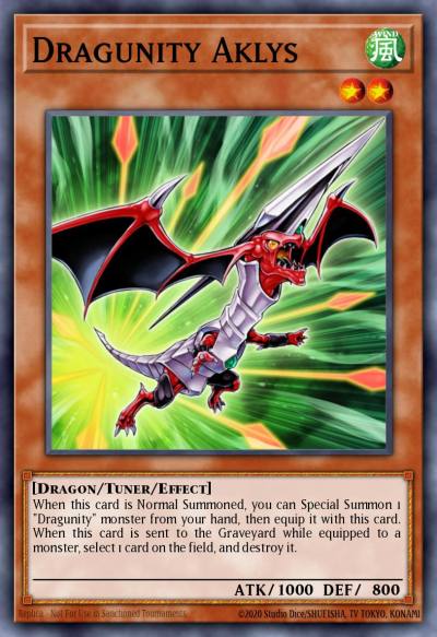 Dragunity Aklys Super Rare SDDL-EN003 Dragunity Legion Structure Deck Yugioh card