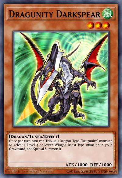 Dragunity Darkspear Common SDDL-EN007 Dragunity Legion Structure Deck Yugioh card