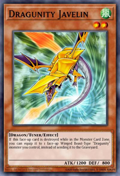 Dragunity Javelin Common SDDL-EN011 Dragunity Legion Structure Deck Yugioh card