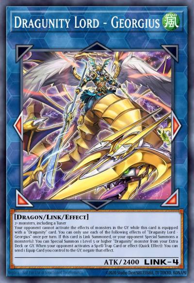 Dragunity Lord - Georgius Secret Rare BLGG-EN014 Battles of Legend: Glorious Gallery Yugioh card