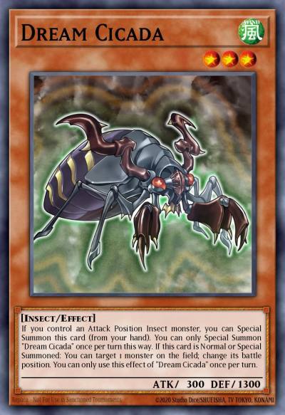 Dream Cicada Ultra Rare BLCR-EN028 Battles of Legend Crystal Revenge Yugioh card