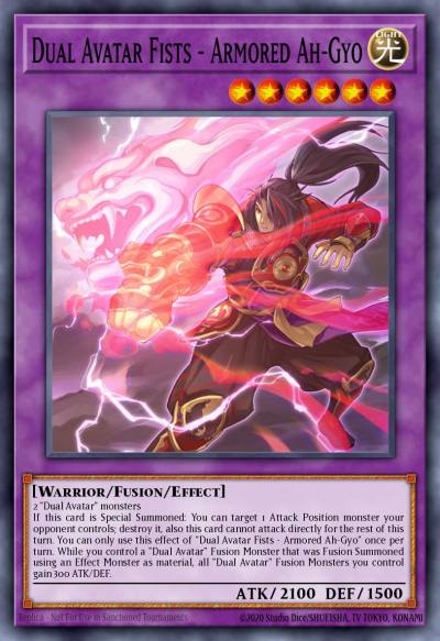 Dual Avatar Fists - Armored Ah-Gyo Super Rare PHRA-EN032 Phantom Rage Yugioh card