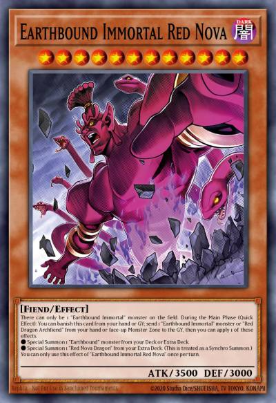 Earthbound Immortal Red Nova Super Rare MZTM-EN044 Maze of the Master Yugioh card