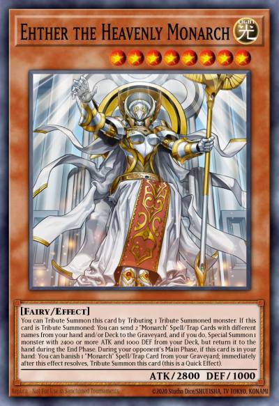 Ehther the Heavenly Monarch Ultra Rare SR01-EN000 Emperor of Darkness Structure Deck Yugioh card