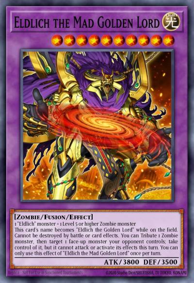 Eldlich the Mad Golden Lord Secret Rare BLVO-EN040 Blazing Vortex Yugioh card
