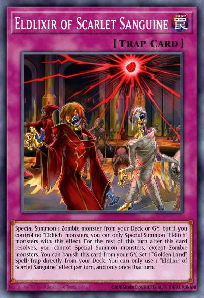 Eldlixir of Scarlet Sanguine Rare MGED-EN125 Maximum Gold El Dorado Yugioh card