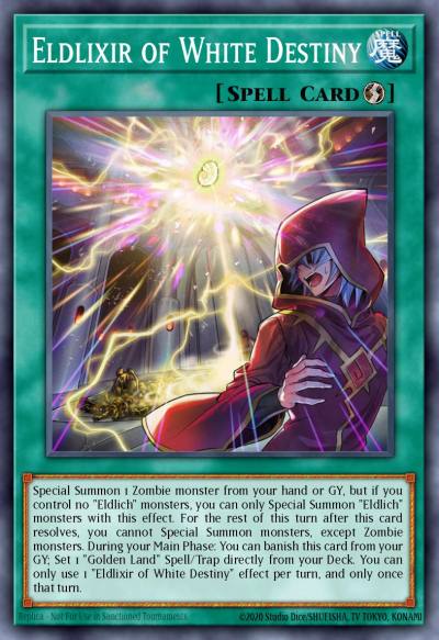 Eldlixir of White Destiny Rare MGED-EN124 Maximum Gold El Dorado Yugioh card