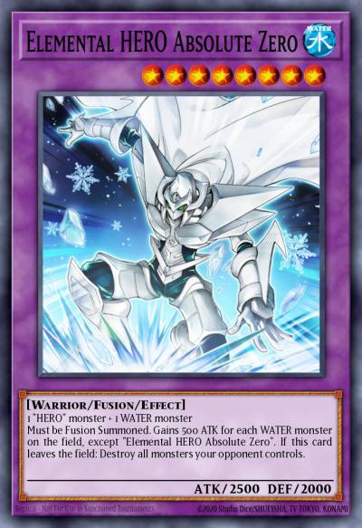 Elemental HERO Absolute Zero Secret Rare BLC1-EN004 Battles of Legend Chapter 1 Yugioh card