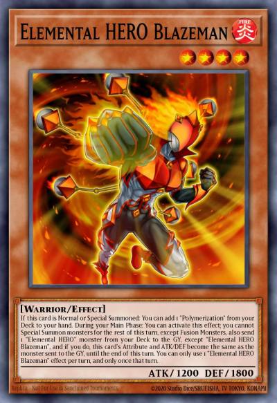 Elemental HERO Blazeman Common LEHD-ENA16 Legendary Hero Decks Yugioh card