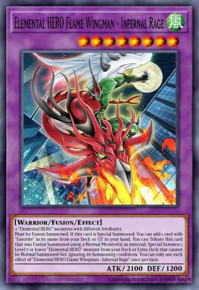 Elemental HERO Flame Wingman - Infernal Rage Secret Rare BLMR-EN012 Battles of Legend Monstrous Revenge Yugioh card