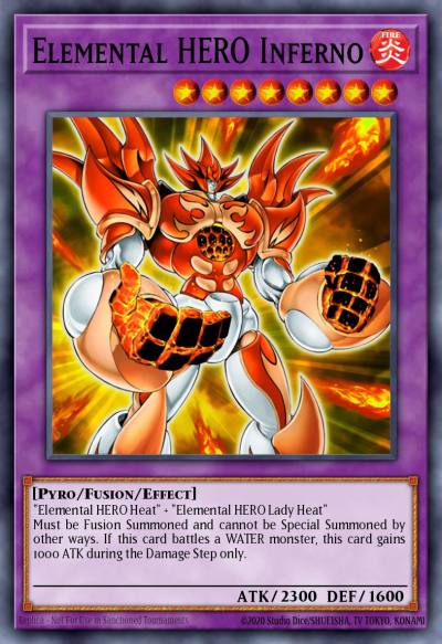 Elemental HERO Inferno Super Rare LCGX-EN076 Legendary Collection 2 The Duel Academy Years Mega Pack Yugioh card