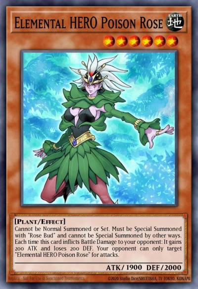 Elemental HERO Poison Rose Rare LCGX-EN036 Legendary Collection 2 The Duel Academy Years Mega Pack Yugioh card