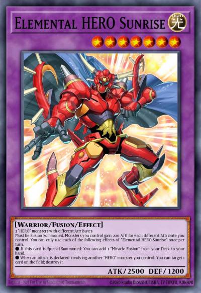 Elemental HERO Sunrise Common BLC1-EN155 Battles of Legend Chapter 1 Yugioh card
