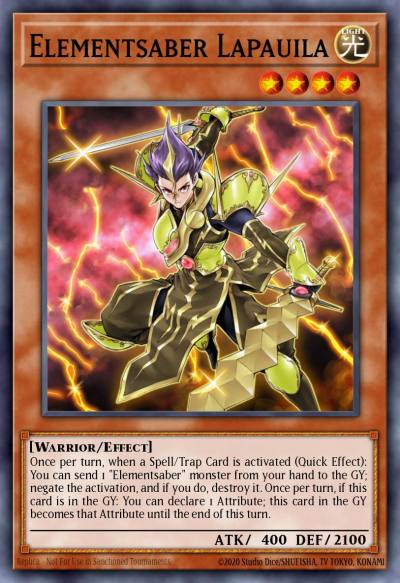 Elementsaber Lapauila Super Rare FLOD-EN023 Flames of Destruction Yugioh card