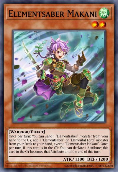 Elementsaber Makani Ultra Rare FLOD-EN020 Flames of Destruction Yugioh card