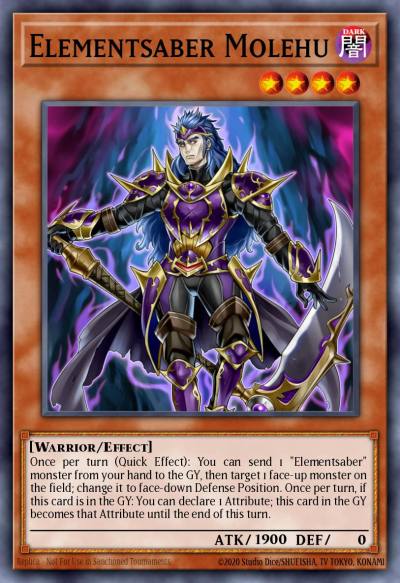Elementsaber Molehu Ultra Rare FLOD-EN024 Flames of Destruction Yugioh card