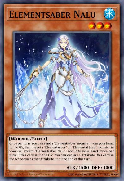 Elementsaber Nalu Super Rare FLOD-EN021 Flames of Destruction Yugioh card